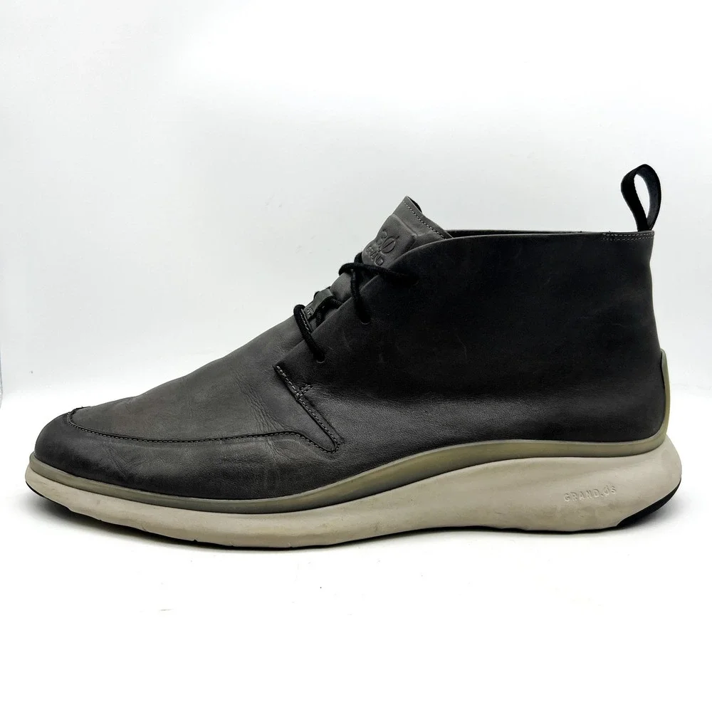 Cole Haan 3.Zero Grand Mens Size 13M Chukka Boots Gray Leather C28595